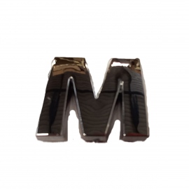 Letra "M" de Plástico Cromado Tunix