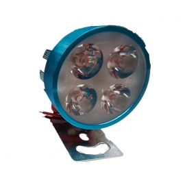Faro de Carcasa Azul y 4 Hiper LED con Función de Estrobo Tunix Para Moto o Automóvil