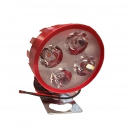 Faro con Carcasa Roja y 4 Hiper LEDs con Función de Estrobo Tunix