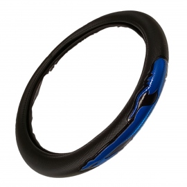 Funda de Volante de 40 cm Negra con Silueta Azul Tunix