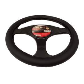 Funda de Volante Tipo Piel Negra Lisa Tunix de 40 centímetros